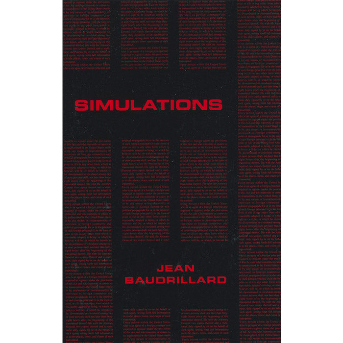 Jean Baudrillard. The orders of Simulacra.