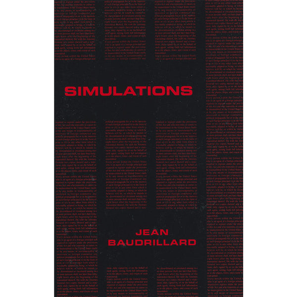 Simulations - Jean Baudrillard