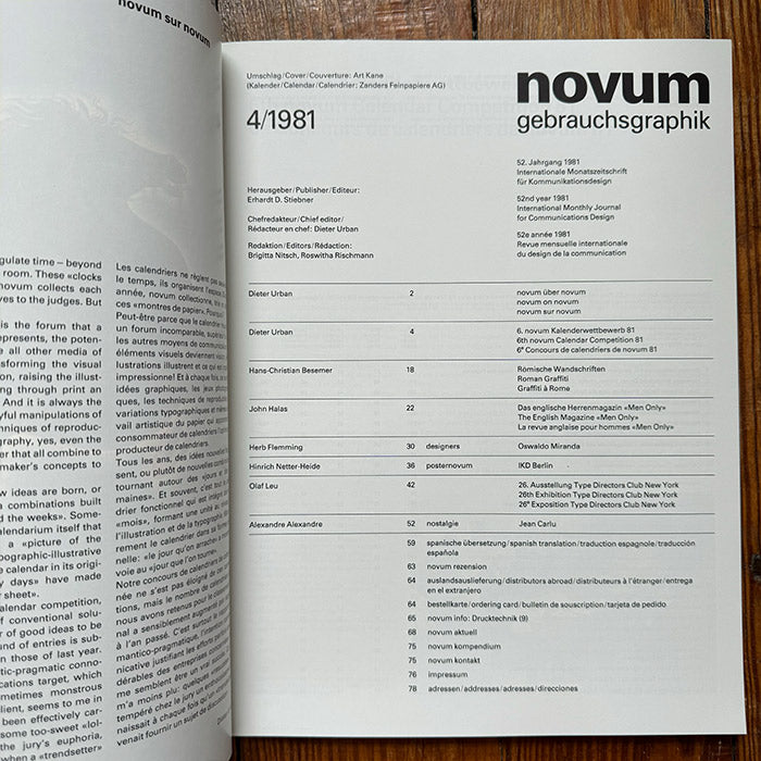 Novum Gebrauchsgraphik - vintage April 1981