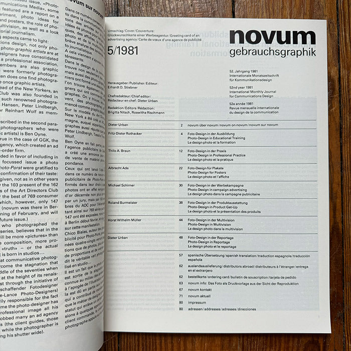 Novum Gebrauchsgraphik - vintage May 1981