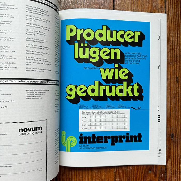 Novum Gebrauchsgraphik - vintage May 1981