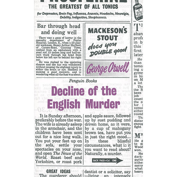 Decline of the English Murder - George Orwell