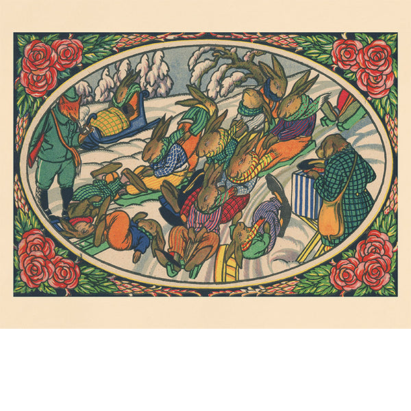 Rudolf Mates Print - Rabbits