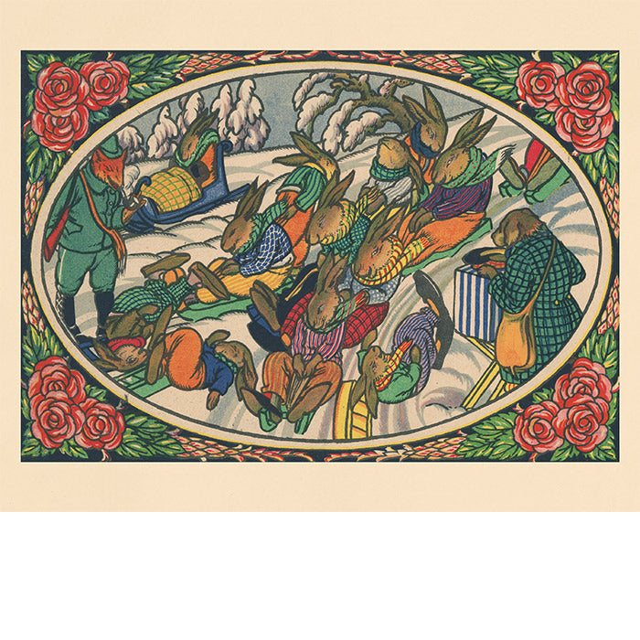 Rudolf Mates Print - Rabbits