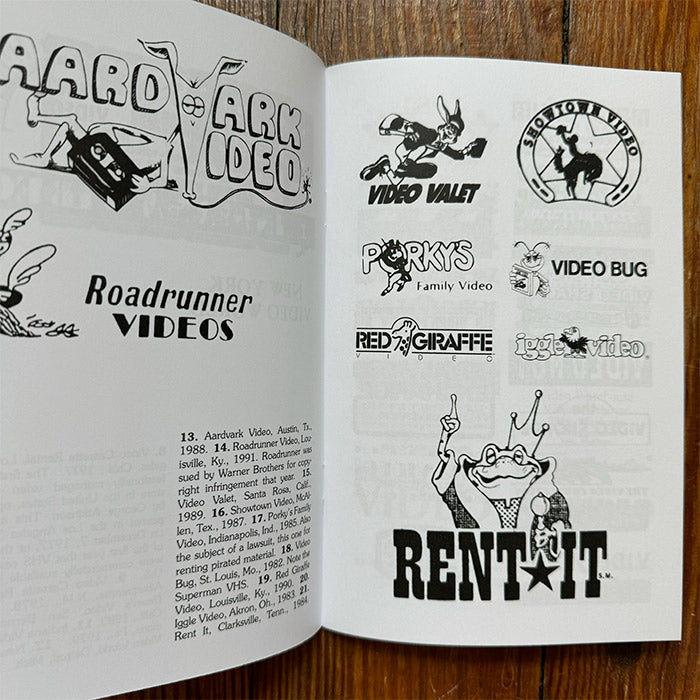 Videoland zine - visual catalog of video store logos