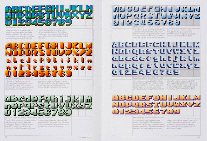 Arcade Game Typography - The Art of Pixel Type - Toshi Omigari