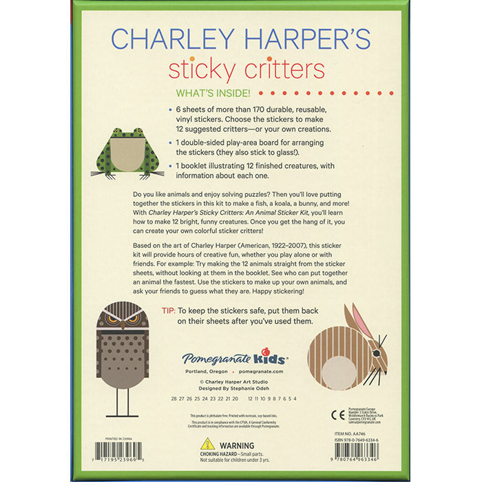 Charley Harper’s Sticky Critters: An Animal Sticker Kit